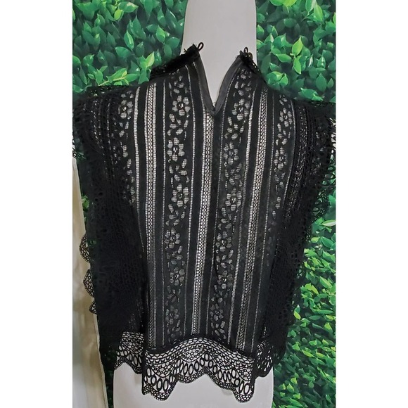 NWT ChicWish Crochet Lacey Sleeveless Croptop - Black M - Picture 5 of 10